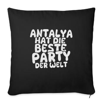 Gift for Antalya - Sofa pillowcase 17,3'' x 17,3'' (45 x 45 cm) - black - Front