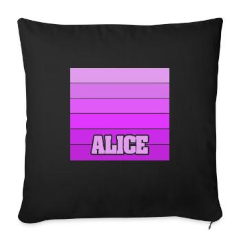 Cadeau pour Alice - Housse de coussin décorative 45 x 45 cm - noir - Devant