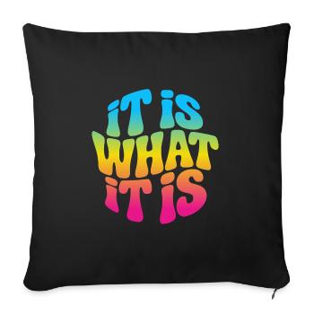 C’est ce que c’est - Housse de coussin décorative 45 x 45 cm - noir - Devant