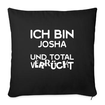 Vorname Josha - Sofakissenbezug 45 x 45 cm - Schwarz - Vorne