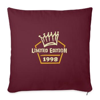 1998 - Sofa pillowcase 17,3'' x 17,3'' (45 x 45 cm) - burgundy - Front