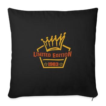1983 - Housse de coussin décorative 45 x 45 cm - noir - Devant