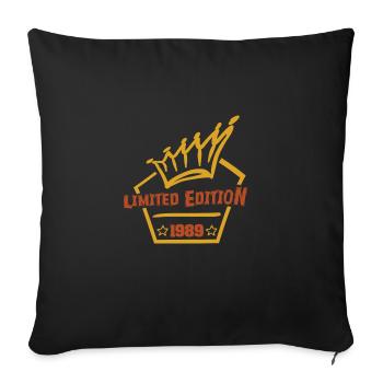 1989 - Sofa pillowcase 17,3'' x 17,3'' (45 x 45 cm) - black - Front