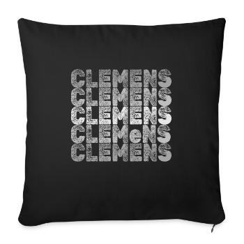 Gift for Clemens - Sofa pillowcase 17,3'' x 17,3'' (45 x 45 cm) - black - Front