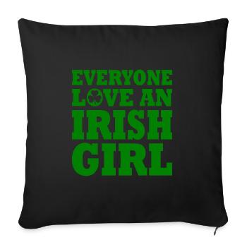 Everyone loves an irish girl - Sofakissenbezug 45 x 45 cm - Schwarz - Vorne