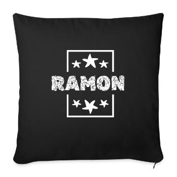 Gift for Ramon - Sofa pillowcase 17,3'' x 17,3'' (45 x 45 cm) - black - Front