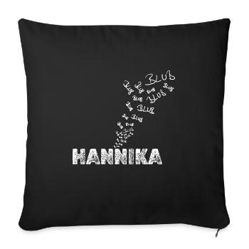 Anglerin Hannika - Sofakissenbezug 45 x 45 cm - Schwarz - Vorne