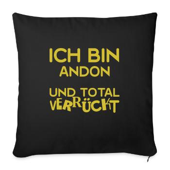Andon - Sofa pillowcase 17,3'' x 17,3'' (45 x 45 cm) - black - Front