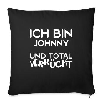 Cadeau pour Johnny - Housse de coussin décorative 45 x 45 cm - noir - Devant