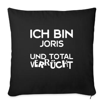 Joris comme prénom - Housse de coussin décorative 45 x 45 cm - noir - Devant
