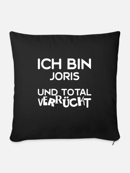Joris als Vorname - Sofakissenbezug 45 x 45 cm - Schwarz