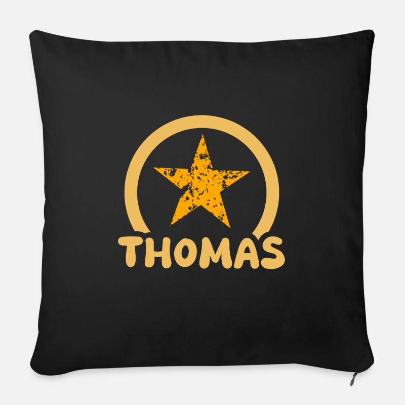 Thomas - Sofakissenbezug 45 x 45 cm - Schwarz