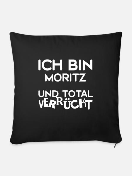 Moritz als Vorname - Sofakissenbezug 45 x 45 cm - Schwarz