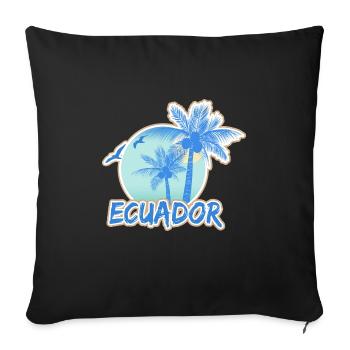 Vacances Équateur - Housse de coussin décorative 45 x 45 cm - noir - Devant