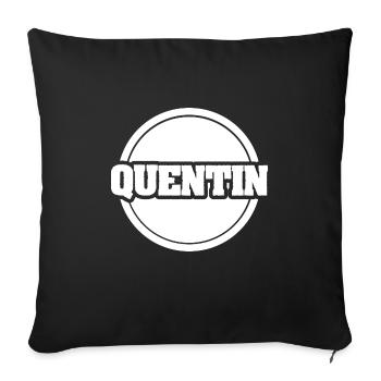 Geschenk für Quentin - Sofakissenbezug 45 x 45 cm - Schwarz - Vorne