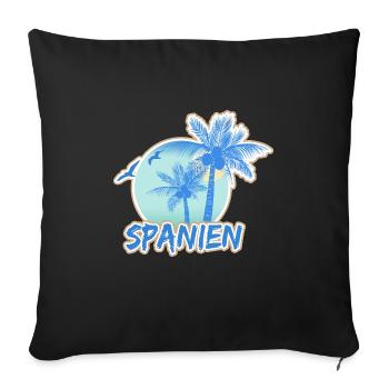 Spain - Sofa pillowcase 17,3'' x 17,3'' (45 x 45 cm) - black - Front