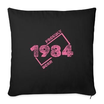 1984 - Housse de coussin décorative 45 x 45 cm - noir - Devant