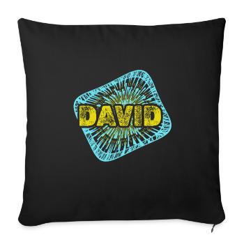 Hobby David - Sofa pillowcase 17,3'' x 17,3'' (45 x 45 cm) - black - Front