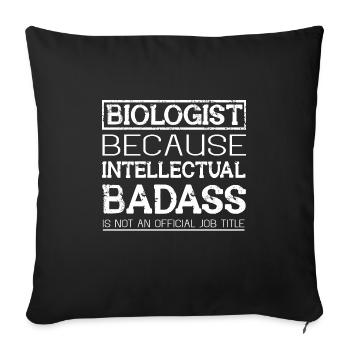 Biologie Lehrer Motiv Naturwissenschaft - Sofakissenbezug 45 x 45 cm - Schwarz - Vorne