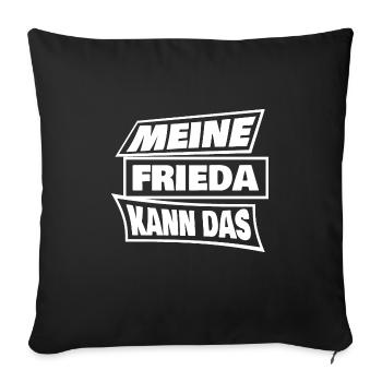Geschenk für Frieda - Sofakissenbezug 45 x 45 cm - Schwarz - Vorne