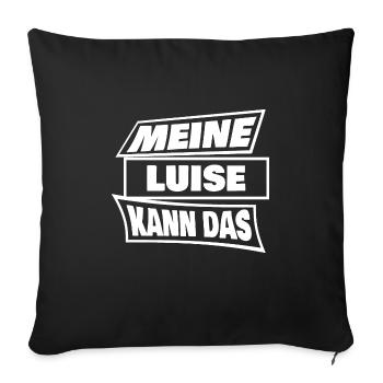 Geschenk für Luise - Sofakissenbezug 45 x 45 cm - Schwarz - Vorne