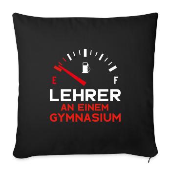GYMNASIALLEHRER LUSTIG LEHRER GYMNASIUM - Sofakissenbezug 45 x 45 cm - Schwarz - Vorne