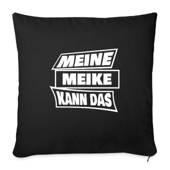 Gift for Meike - Sofa pillowcase 17,3'' x 17,3'' (45 x 45 cm) - black - Front