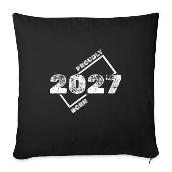 2027 - Sofa pillowcase 17,3'' x 17,3'' (45 x 45 cm) - black - Front