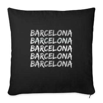 Barcelone comme voyage - Housse de coussin décorative 45 x 45 cm - noir - Devant