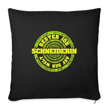 Job Seamstress - Sofa pillowcase 17,3'' x 17,3'' (45 x 45 cm) - black - Front