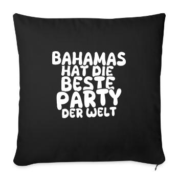 Holiday destination Bahamas - Sofa pillowcase 17,3'' x 17,3'' (45 x 45 cm) - black - Front