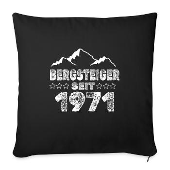Born in 1971 - Sofa pillowcase 17,3'' x 17,3'' (45 x 45 cm) - black - Front