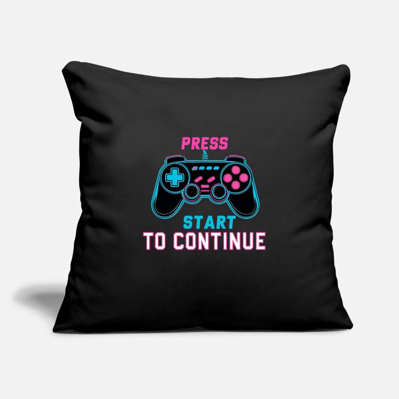 Press Start to Continue – Retro Neon Controller Sofakissenbezug 45 x 45 cm