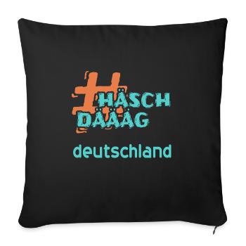 deutschland - Sofakissenbezug 45 x 45 cm - Schwarz - Vorne