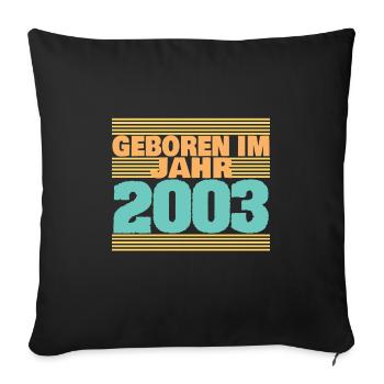im 2003 - Sofakissenbezug 45 x 45 cm - Schwarz - Vorne