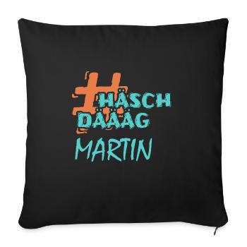 Hashtag Martin - Sofa pillowcase 17,3'' x 17,3'' (45 x 45 cm) - black - Front