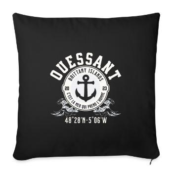 Ouessant Britanny Island - Housse de coussin décorative 45 x 45 cm - noir - Devant