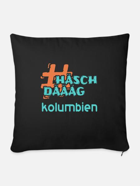 kolumbien - Sofakissenbezug 45 x 45 cm - Schwarz