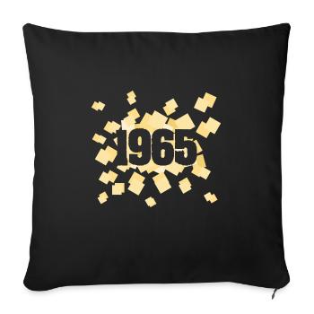 1965 - Sofa pillowcase 17,3'' x 17,3'' (45 x 45 cm) - black - Front