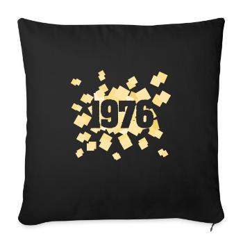 Born 1976 - Sofa pillowcase 17,3'' x 17,3'' (45 x 45 cm) - black - Front