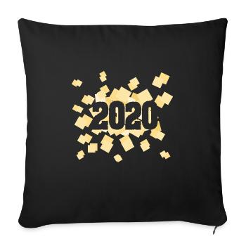 2020 - Sofa pillowcase 17,3'' x 17,3'' (45 x 45 cm) - black - Front