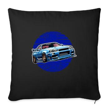 Jdm Halloween edition / Tuning Mechanic Costume - Sofa pillowcase 17,3'' x 17,3'' (45 x 45 cm) - black - Front