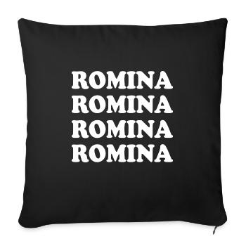 Name Romina - Sofakissenbezug 45 x 45 cm - Schwarz - Vorne