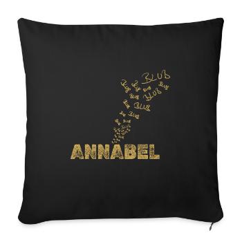 Geschenk für Annabel - Sofakissenbezug 45 x 45 cm - Schwarz - Vorne