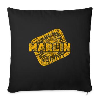 Gift for Marlin - Sofa pillowcase 17,3'' x 17,3'' (45 x 45 cm) - black - Front