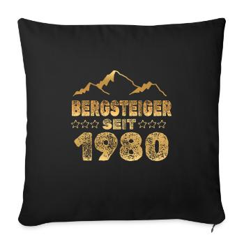 Alpiniste 1980 - Housse de coussin décorative 45 x 45 cm - noir - Devant