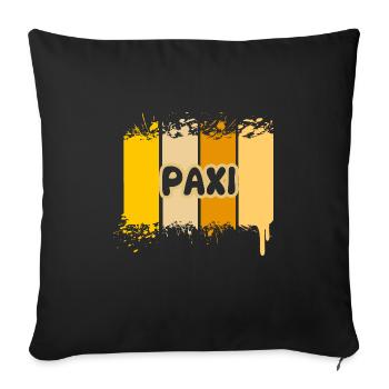 Paxi - Housse de coussin décorative 45 x 45 cm - noir - Devant