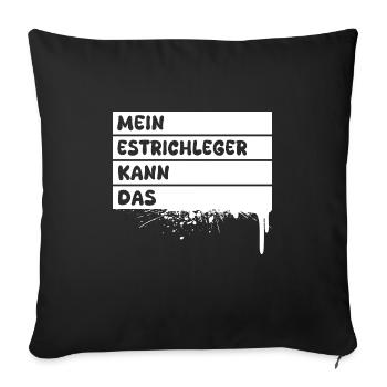 Gift for screed layers - Sofa pillowcase 17,3'' x 17,3'' (45 x 45 cm) - black - Front