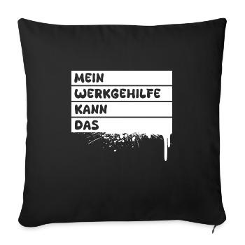 Occupation: Assistant - Sofa pillowcase 17,3'' x 17,3'' (45 x 45 cm) - black - Front