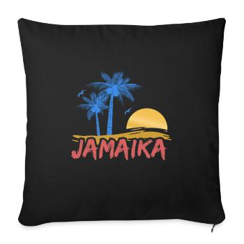 Plage Jamaïque Jamaïque - Housse de coussin décorative 45 x 45 cm - noir - Devant